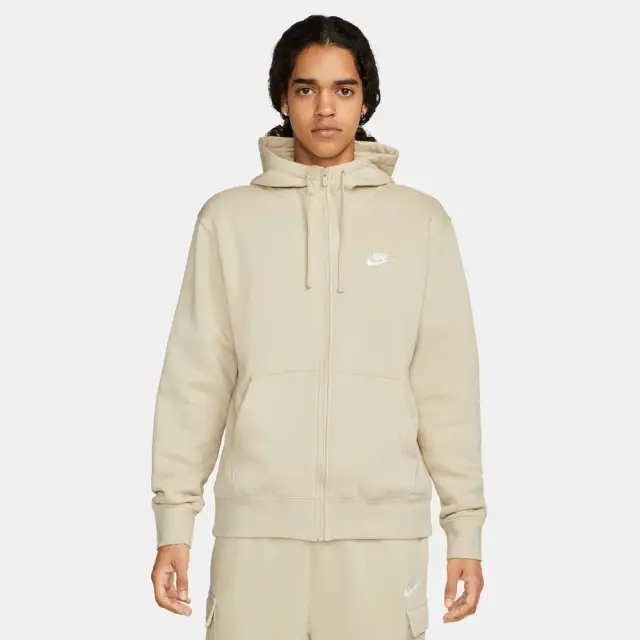 Nike Sportswear Fleece Full Zip Hoodie (BV2645-206) - Εκρού - S