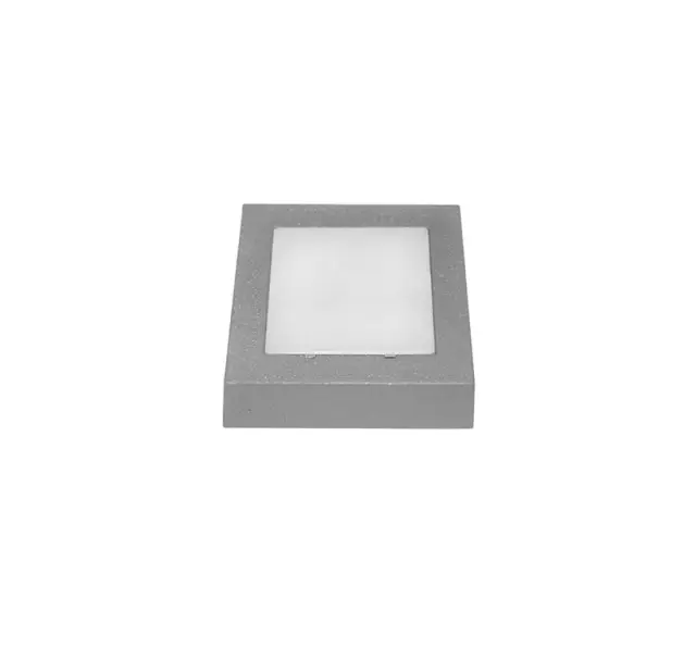 LED ΦΩΤ.ΑΛΟΥΜΙΝΙΟΥ ΕΠΙΤΟΙΧΟ TETΡΑΓΩΝΟ 0.6W ΨΥΧΡΟ ΓΚΡΙ