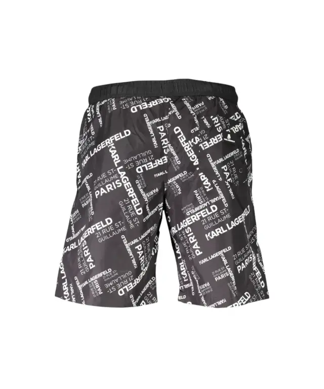 Karl Lagerfeld - Ανδρικό Μαγιό Σορτς με Logo KL20MBL01-BLACK Μαύρο - S 2