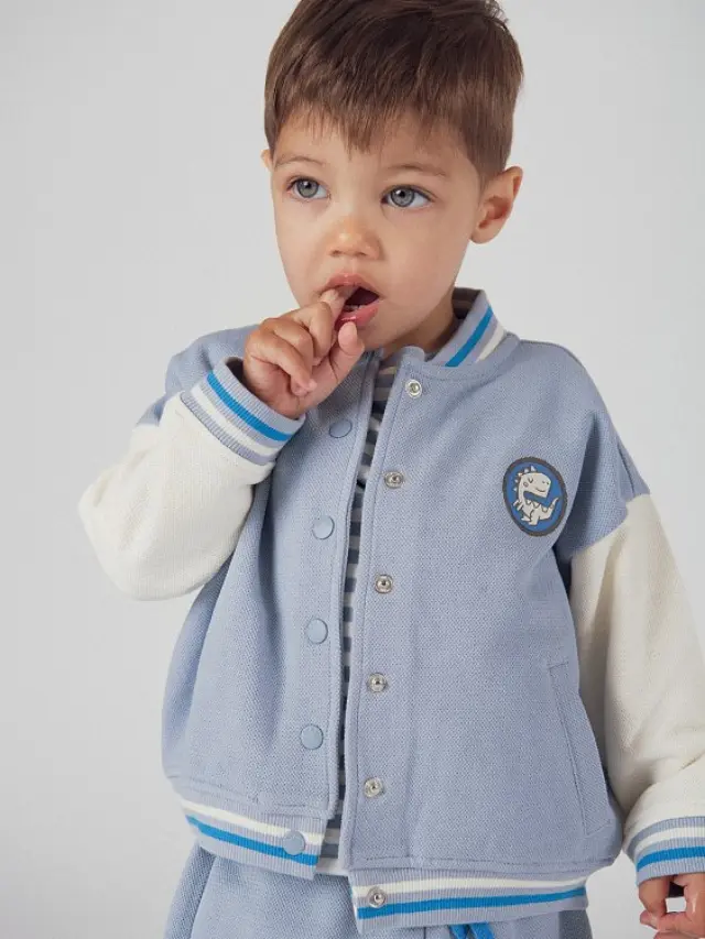 Βρεφική Ζακέτα για Αγόρια Dino Varsity ΜΠΛΕ 3