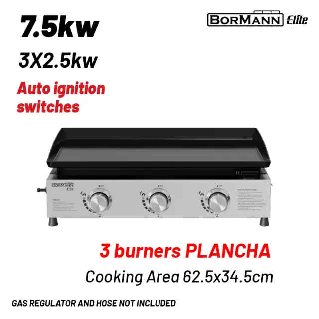 Ψησταριά Υγραερίου Plancha με 3 Εστίες BBQ1810- BORMANN 3