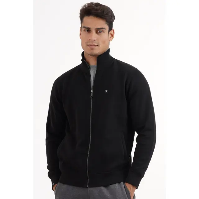 Magnetic North Basic Zipper Mock Neck 50013-BLACK - 3XL