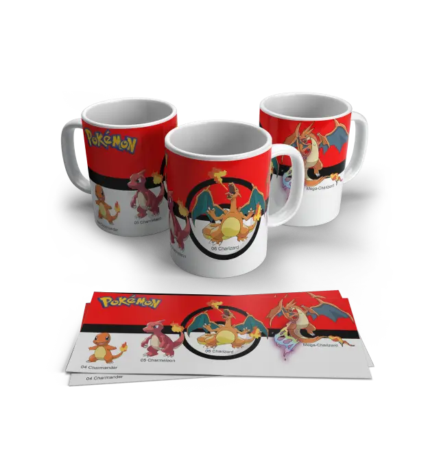 Kούπα κεραμική λευκή 330ml POKEMON 04+05+06 η κούπα είναι με συσκευασία δώρου