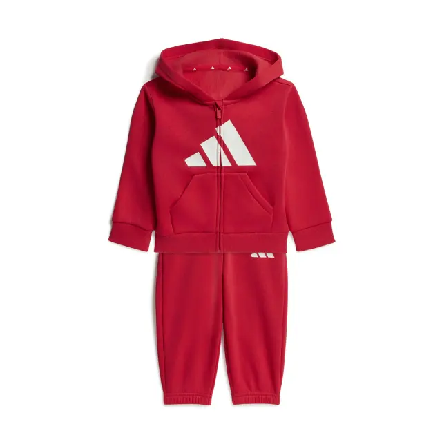 adidas Sportswear Infant's Big Logo Fleece Full-Zip Hoodie Tracksuit Set Κόκκινο KQ9710 (adidas Sportswear) - 98