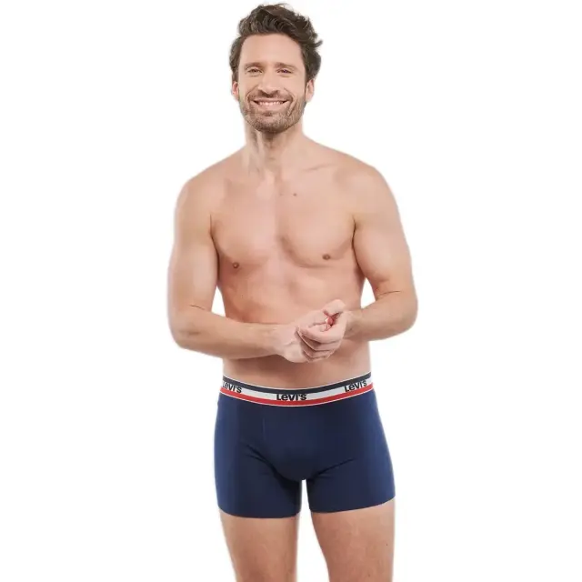 Levi's Ανδρικό Boxer Sportswear Logo Organic Cotton - Διπλό Πακέτο, Χρώμα Dress Blues 3