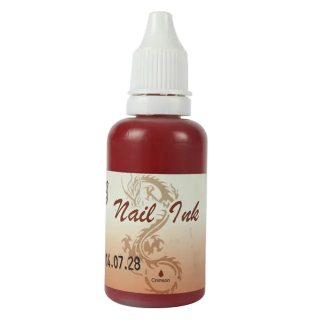 Ακρυλικό χρώμα αερογράφου Βυσσινί - Airbrush Crimson Nail Ink 30ml OEM