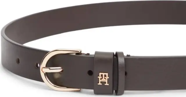 Tommy Hilfiger Γυναικεία Στενή Ζώνη Essential Effortless 2.5 Go Καφέ 85cm 2