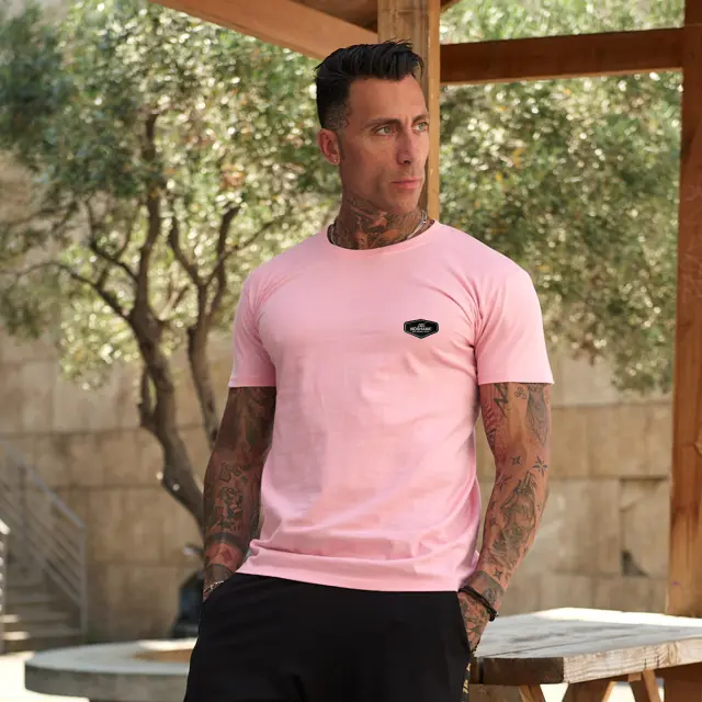 T-shirt Noshame® Ροζ με τύπωμα polymorphic - 142574 - XXL