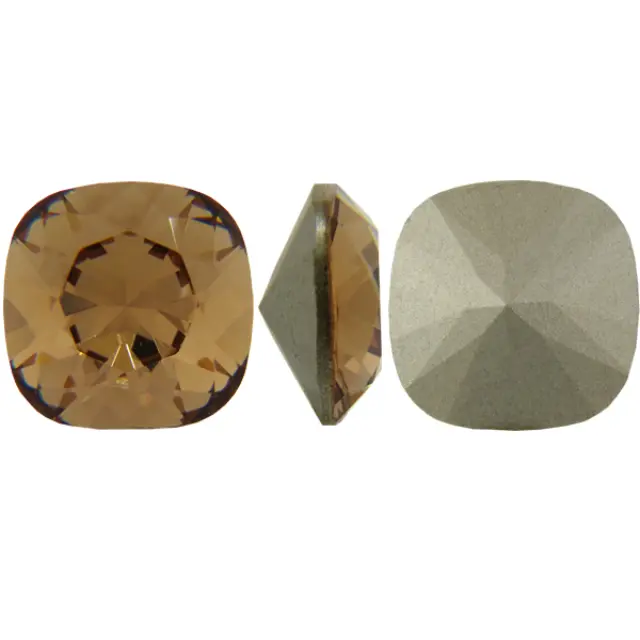 Swarovski 4470 Cushion Square Light Smoked Topaz 10mm - 1τεμ
