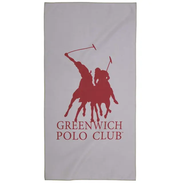 Πετσέτα Γυμναστηρίου 45x90 280gsm Greenwich Polo Club Essential 4187 Grey-Red 100% Microfiber