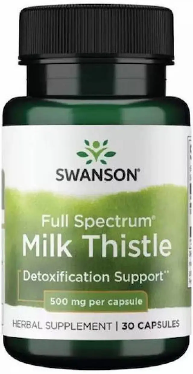 Swanson Milk Thistle 500mg 30 Capsules (087614115573)