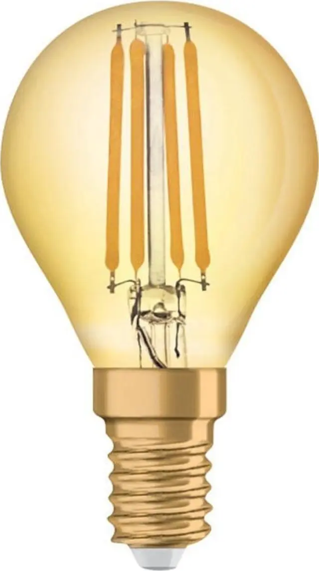 LED Bulb Filament E14 2.8W P45 2400K Gold Ledvance