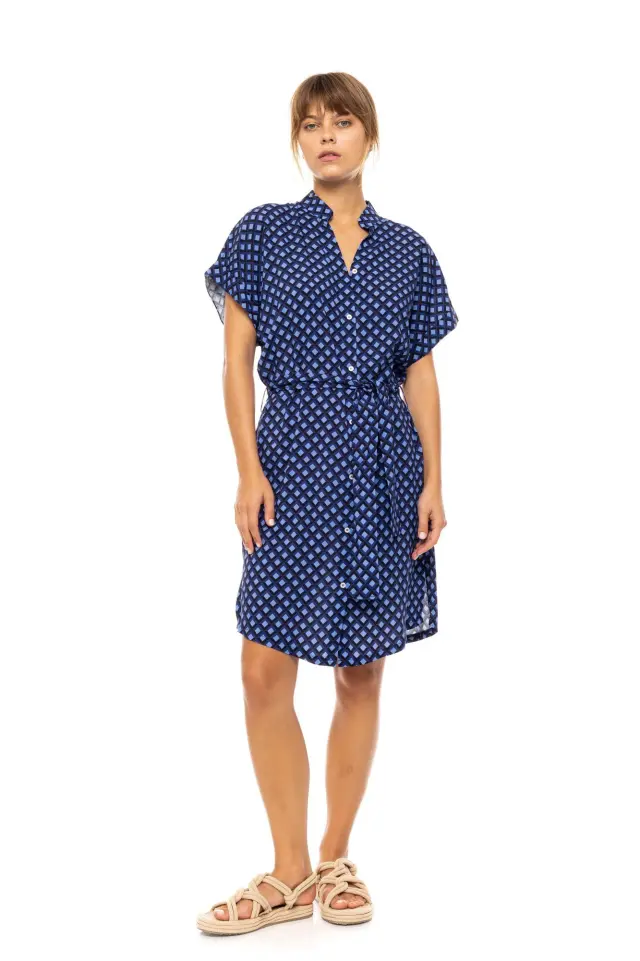 Beachwear Long B569 Blue Azure Pink Label