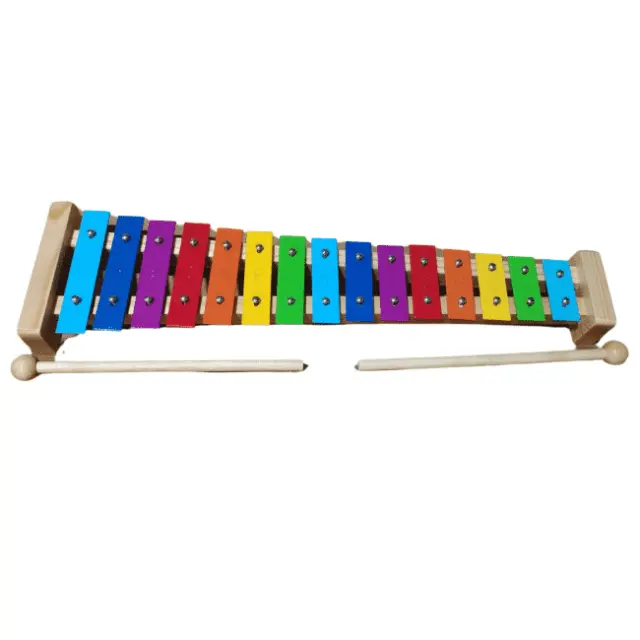 V-TONE DC15 xylophone diatonic bells 15 tones colorful for school wooden mallets set for children