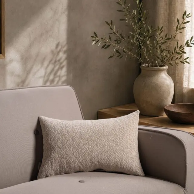 Μαξιλαροθήκη Dayton 02 Beige TEORAN 30x50cm με γέμιση 2