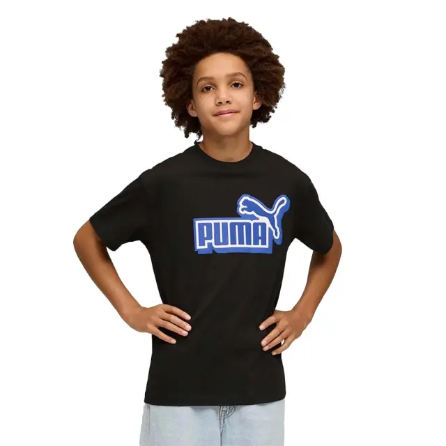 Puma Boy's Essentials Logo Lab Relaxed Front Graphic Tee Μαύρο 693387-01 (Puma)