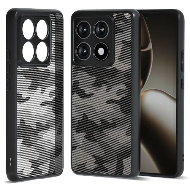 Θήκη Σιλικόνης & Πλαστικού για Xiaomi 14T Pro Camo Black OEM