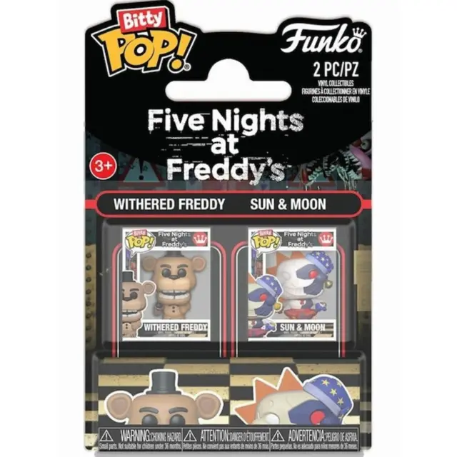 Φιγούρες Funko Bitty Pop! 2-Pack: Five Nights at Freddy s - Withered Freddy & Sun&Moon Vinyl Figures