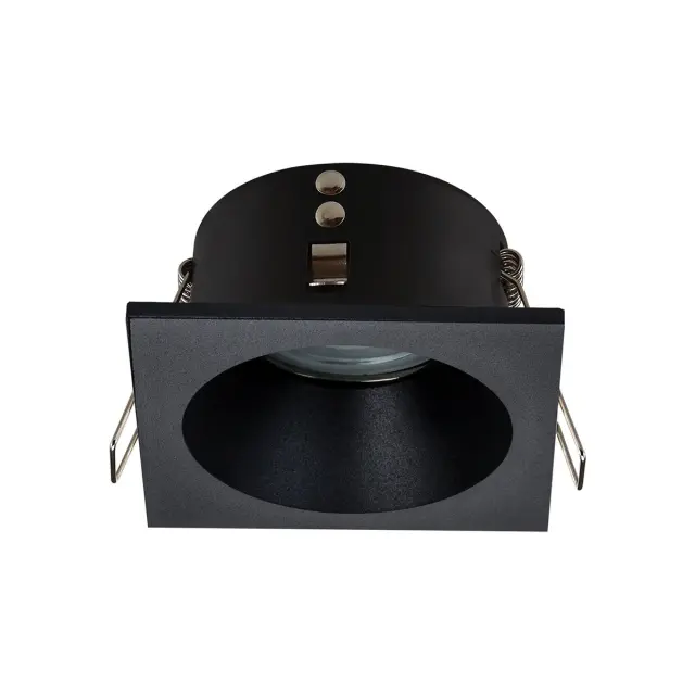 Irma 03208/B Σποτ τετράγωνο σταθερό IP65 8.5x8.5cm μαύρο