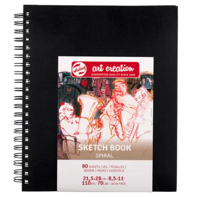 Μπλοκ Σκιτσαρίσματος Talens Sketchbook Σπιράλ 21.5x28cm - 110gr/m² - 80 Φύλλα