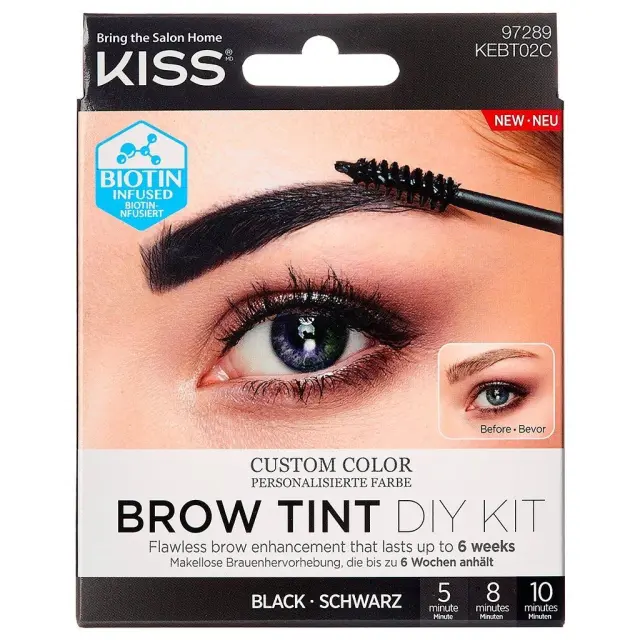 KISS Custom Color Brow Tint Diy Kit 5g | Απόχρωση Black