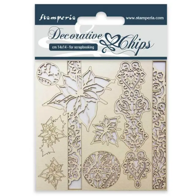 Διακοσμητικά Chipboard Stamperia - Winter 14x14cm - 1τεμ