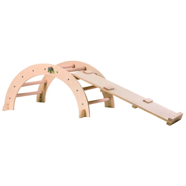 Moni Toys Ξύλινο Ορειβατικό Τόξο με Ράμπα Αναρρίχησης Pikler 3+ Ετών