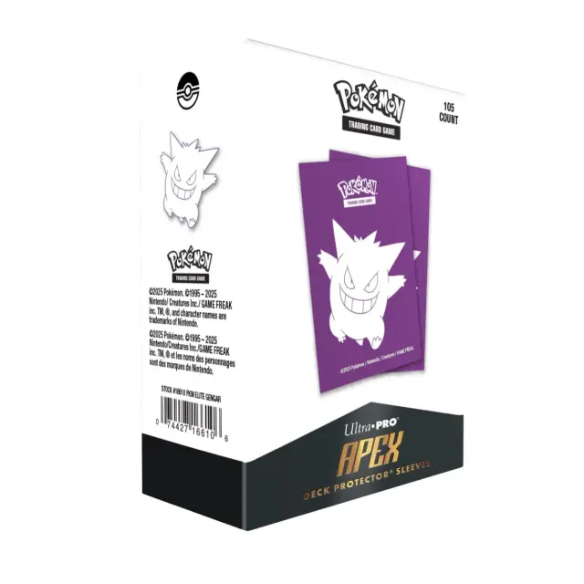 UP - Elite Gengar 105ct Apex Deck Protector Sleeves for Pokemon