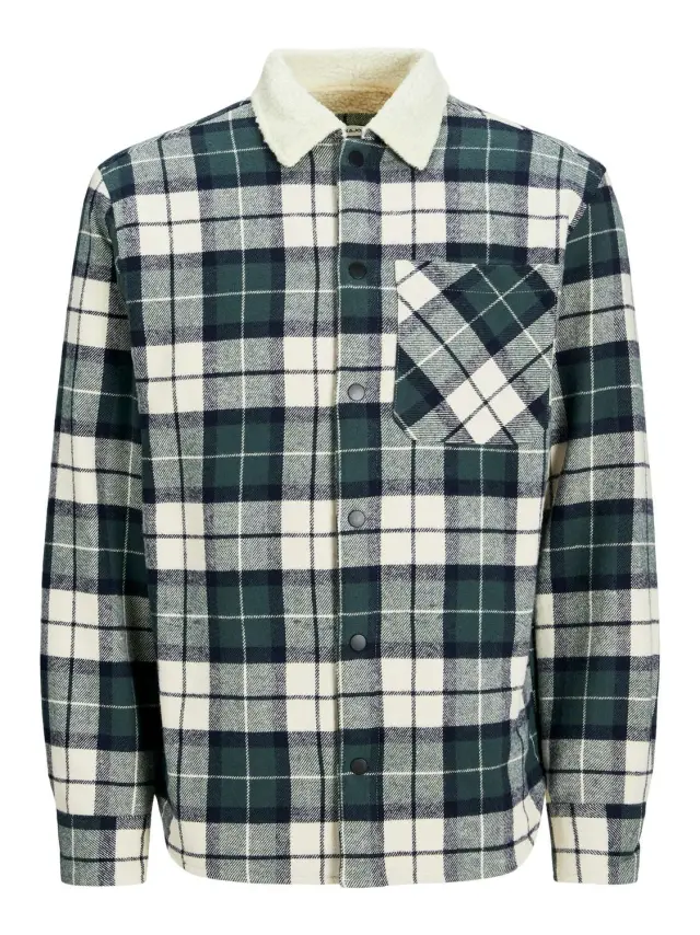 JJZAC TEDDY PADDED OVERSHIRT LS Moonbeam - S