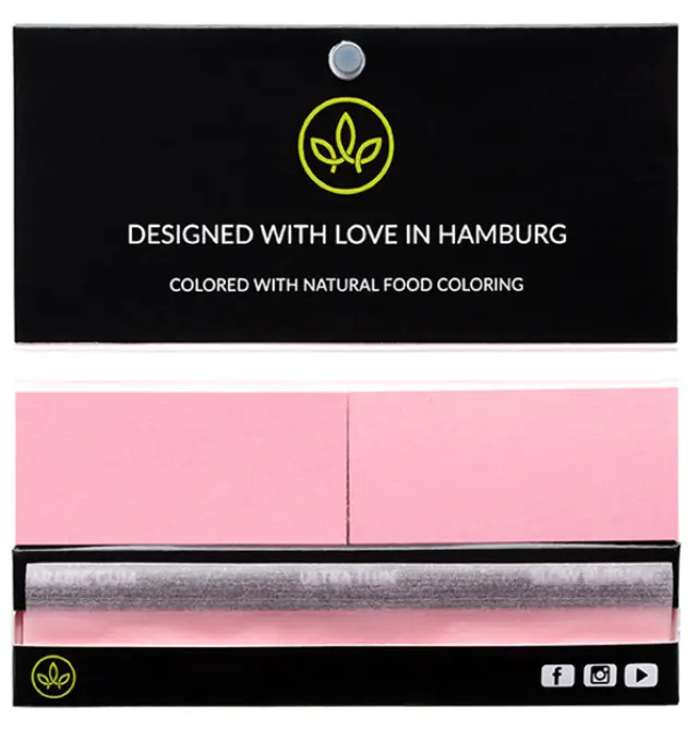 Healthy Garden Χαρτάκια - Pink - King Size Slim με Ροζ Τζιβάνες 32φ. 2