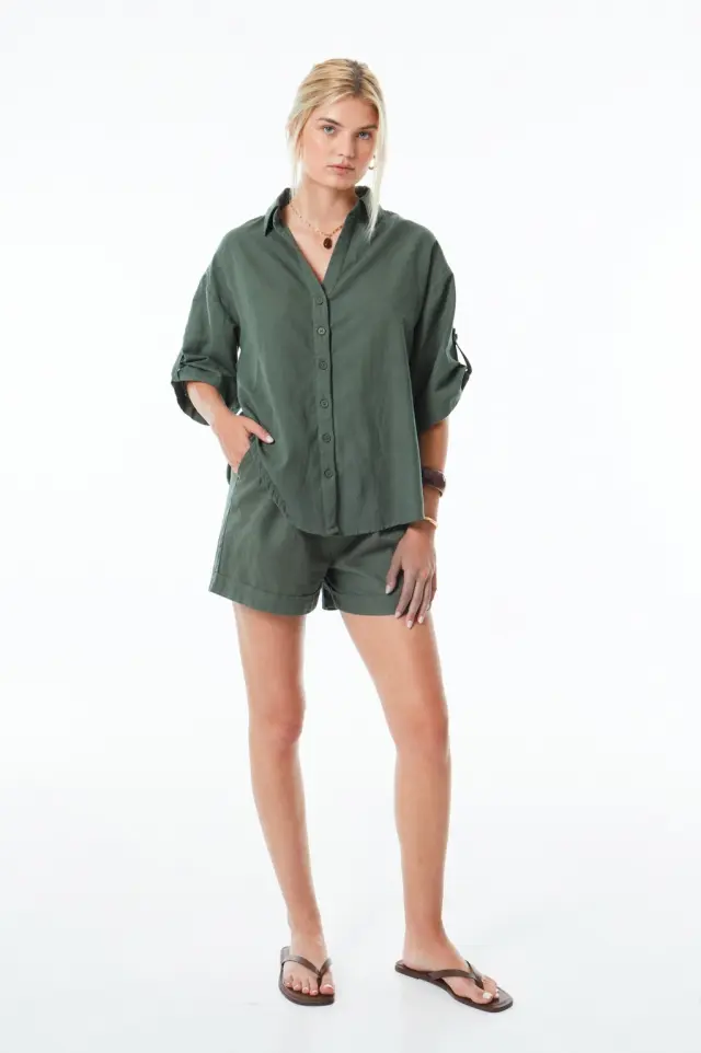 Σορτς Ψηλόμεσο με Πιέτες CALIN SHORT - XS