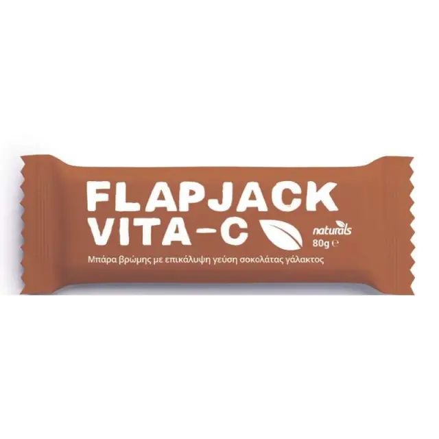 Naturals Flapjack VITA-C επικάλυψη σοκολάτα γάλακτος 80gr