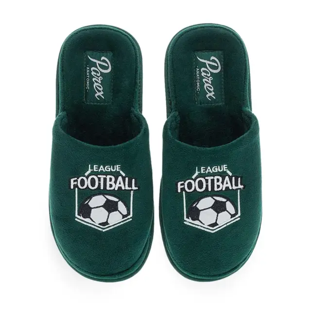 Parex Ανδρικές Παντόφλες Σπιτιού Football League, Χρώμα Πράσινο