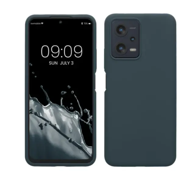 KW Θήκη Rubberized Back Cover Σιλικόνης για Xiaomi Redmi Note 12 5G / POCO X5 5G - Dark Slate