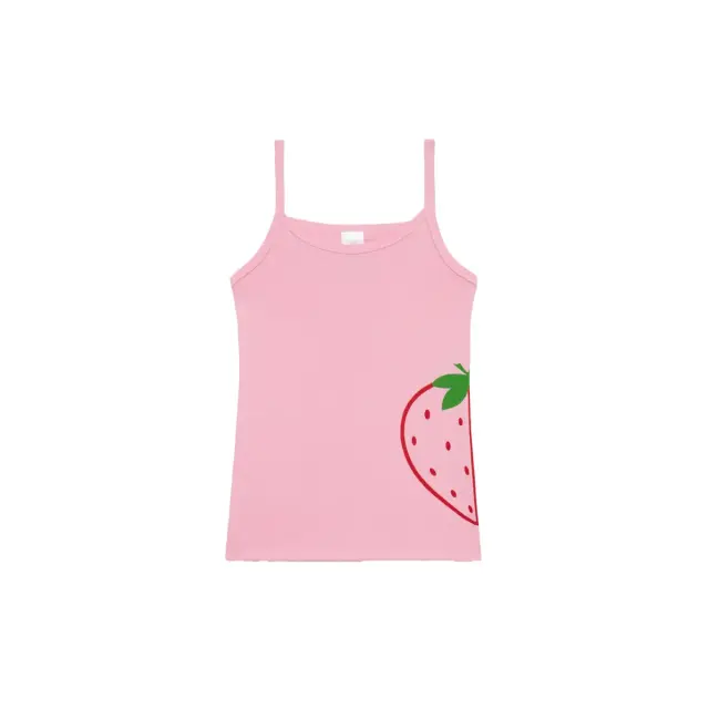 Minerva Παιδικό Φανελάκι Κορίτσι Τιράντα Strawberry, Χρώμα Ροζ - 6 Y