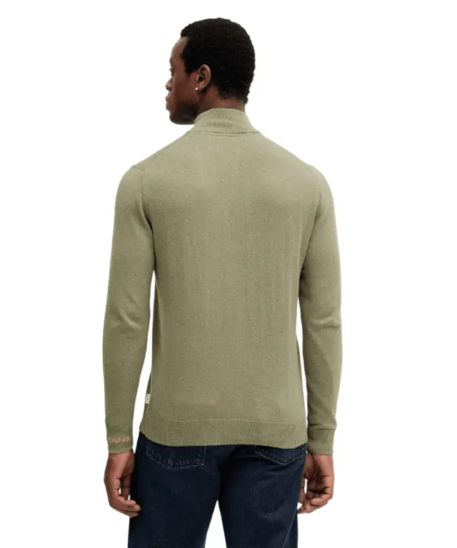 Pepe Jeans - Ανδρικό Πουλόβερ Mock Ipper Slim Fit PM7000012-679 Πράσινο 3