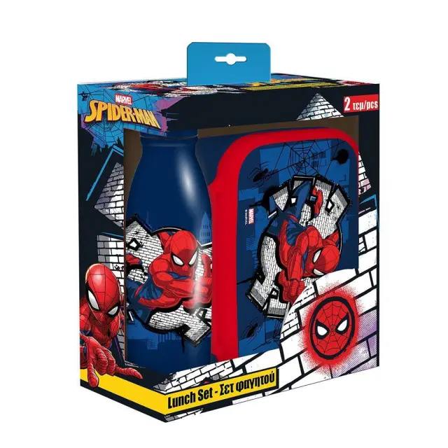 Σετ Φαγητοδοχείο 800ml & Παγούρι 500ml Must Team Spiderman / 508789 (Must)