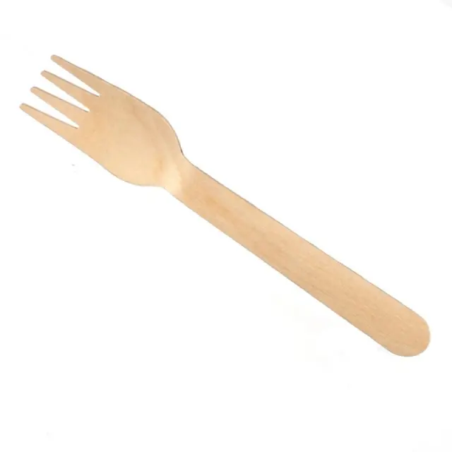 Πιρούνι μιας Χρήσης Ξύλινο (100τμχ) 16cm 2