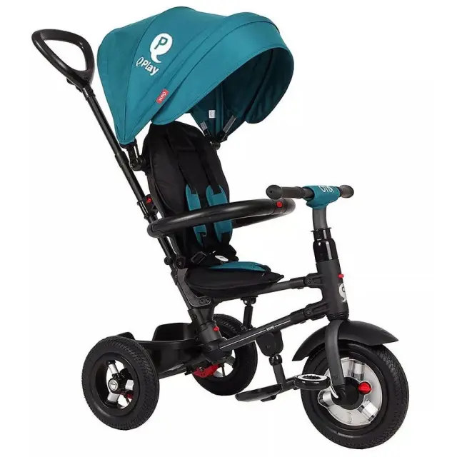 QPlay Rito Air Gel Αναδιπλούμενο Τρίκυκλο Ποδήλατο Petrol 10+ Μηνών