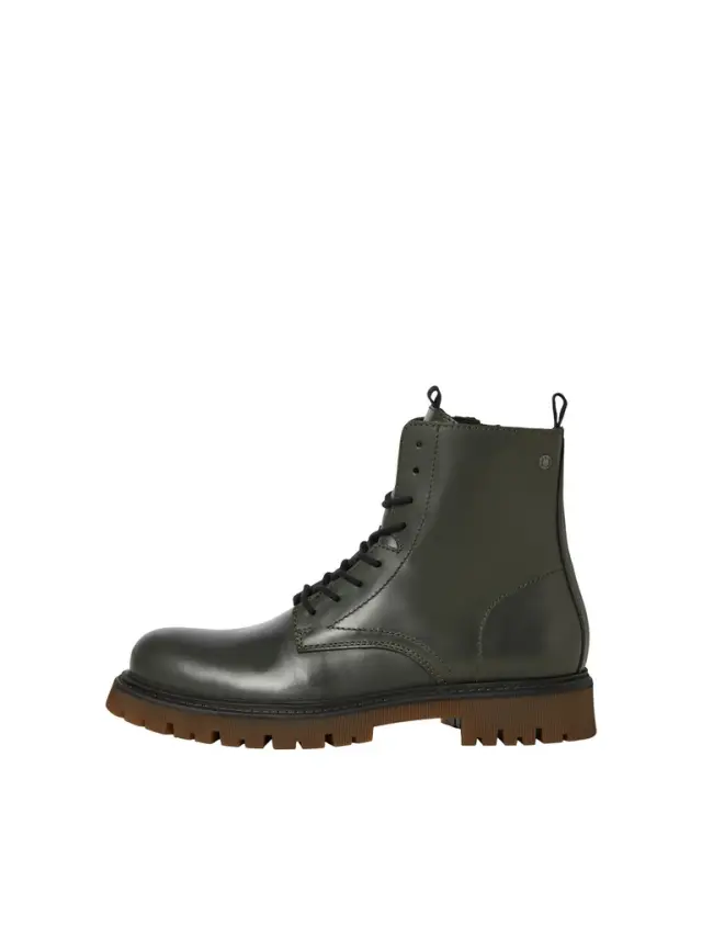 JFWDIXON LEATHER BOOT SN dark olive