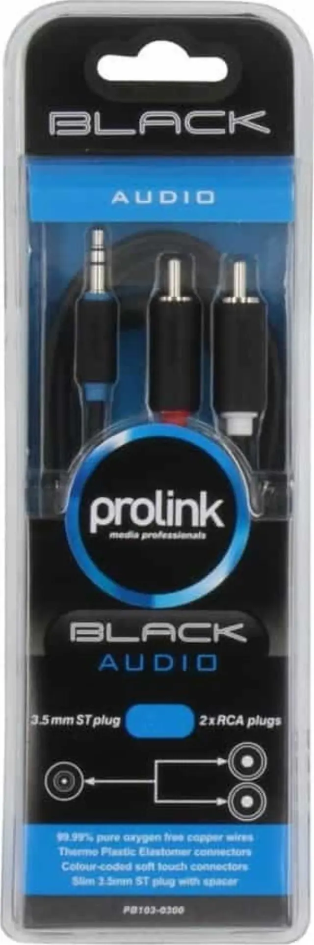 Prolink PB103-0500 Καλώδιο Σήματος 2xRCA Αρσενικά Σε JACK 3,5mm 5m 2