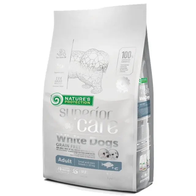 Nature s Protection Superior Care Grain Free White Dog White Fish Small & Mini Adult Ξηρά Τροφή Σκύλου με Λευκά Ψάρια 1.5kg