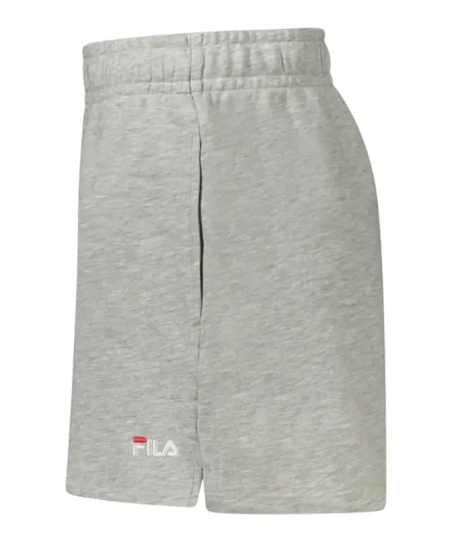 Fila - Γυναικείο Σορτς Βαμβακερό High Waisted FAW1057-80000 Γκρι 3