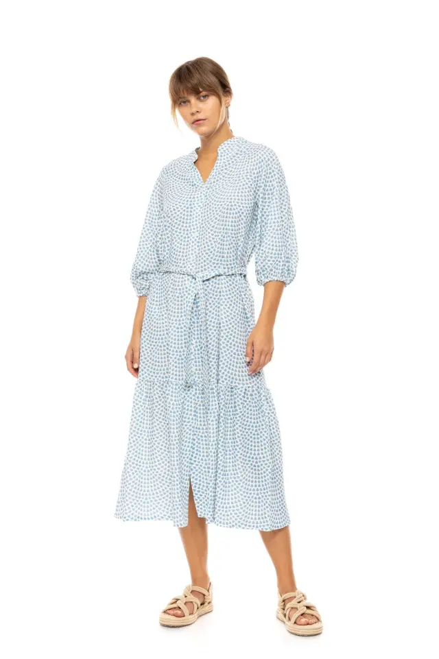 Beachwear B559 Vista Blue-Cream Pink Label 2