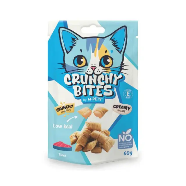 M-PETS Crunchy Bites Tuna 60gr Τραγανές Λιχουδιές Γάτας με Τόνο