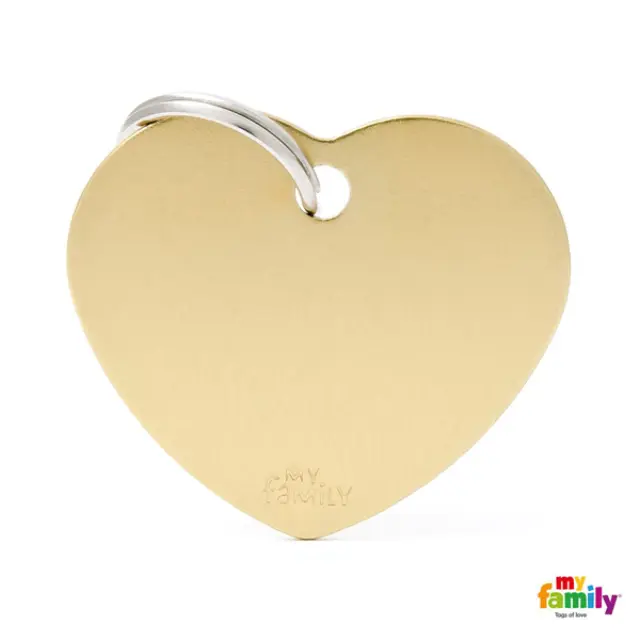 Ταυτότητα Basic Καρδιά Large (4x2 cm) χρυσό