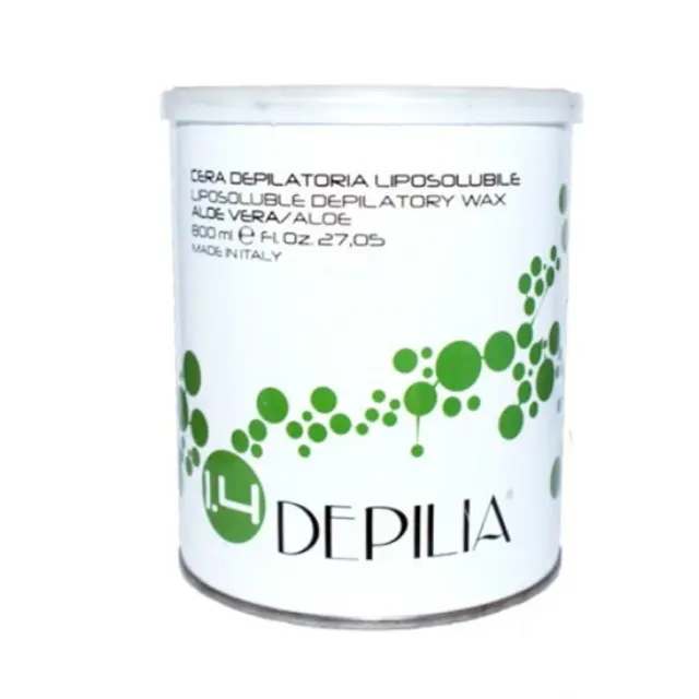 Depilia Depilation Wax Aloe Vera 800ml - (κερί αποτρίχωσης σε δοχείο με φυσικό πρόσθετο αλόης)