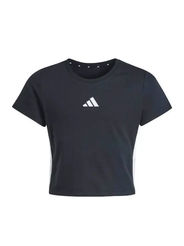 Adidas Crop κοντομάνικη μπλούζα Essentials 3-Stripes Single Jersey Tee JZ1211 - 14-15 χρονών
