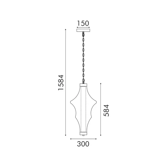 ΚΡΕΜΑΣΤΟ ΦΩΤΙΣΤΙΚΟ ACA HM25150WH ΧΡΥΣΟ ΛΕΥΚΟ ΓΥΑΛΙ LED 18W 2700K-3000K-4000K IP20 D30XH120CM / HM25150WH 2