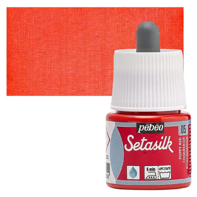 Pebeo Χρώμα Μεταξιού Setasilk - 05 Poppy Red - 45ml